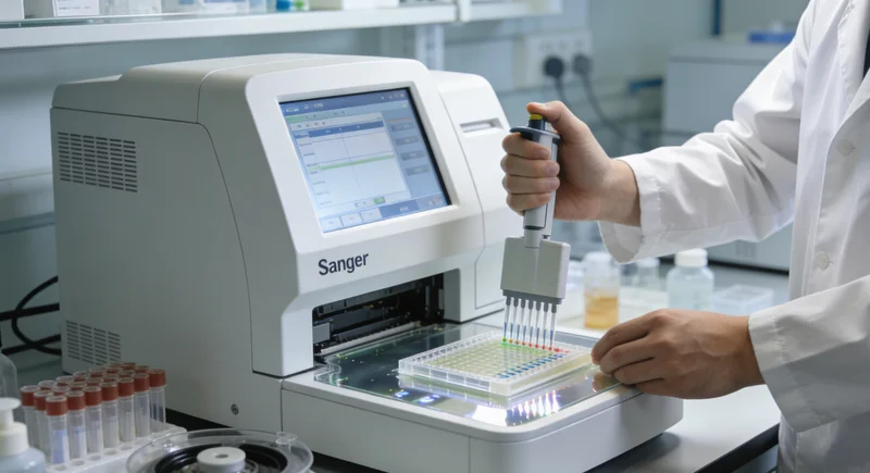 专业基因测序实验室内部工作场景