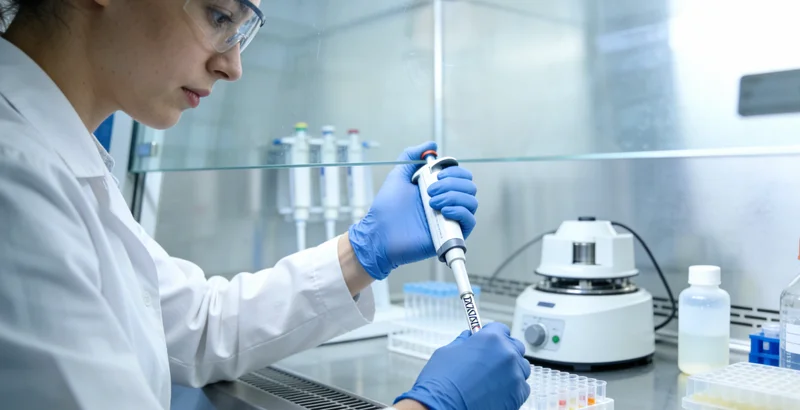 高标准基因检测实验室内部工作场