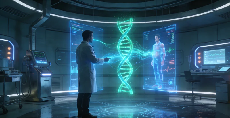 DNA与脑部影像结合象征髓母细