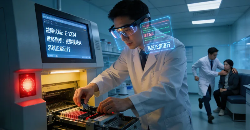 北流家庭在诊室与医生进行健康规