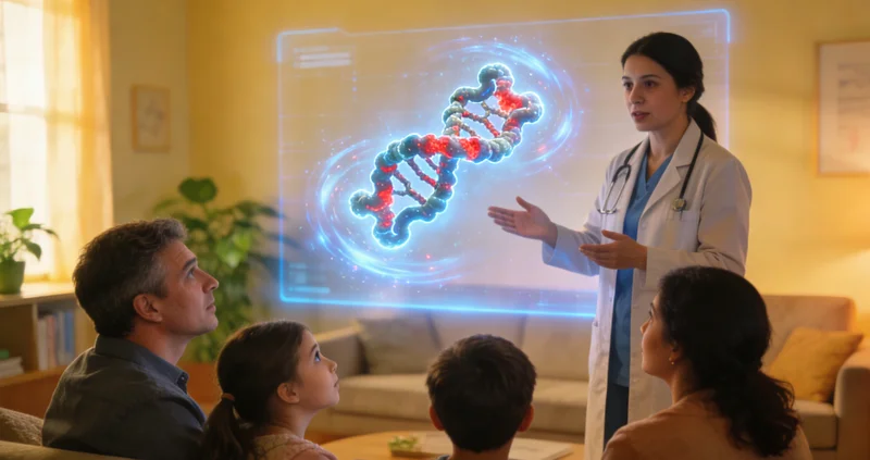 临江遗传咨询师与客户解读基因检