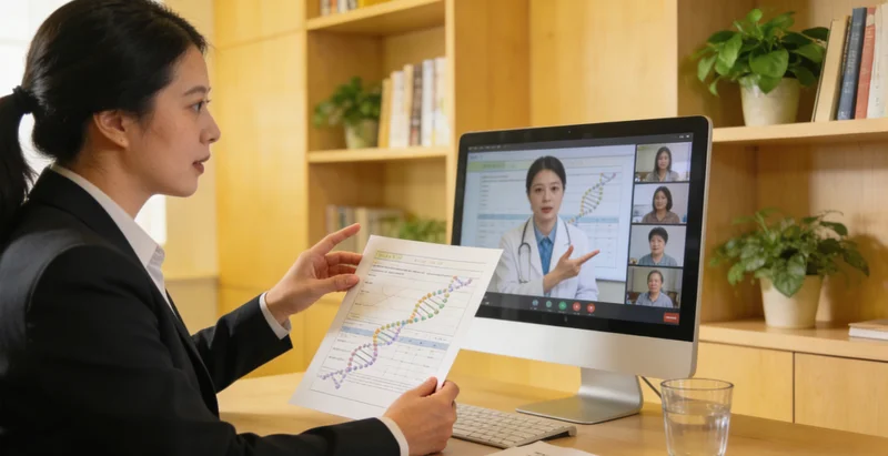 宁安市民在医院进行遗传咨询场景