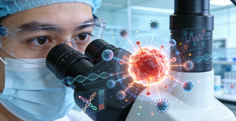 威海家庭共同查看并讨论肠癌基因