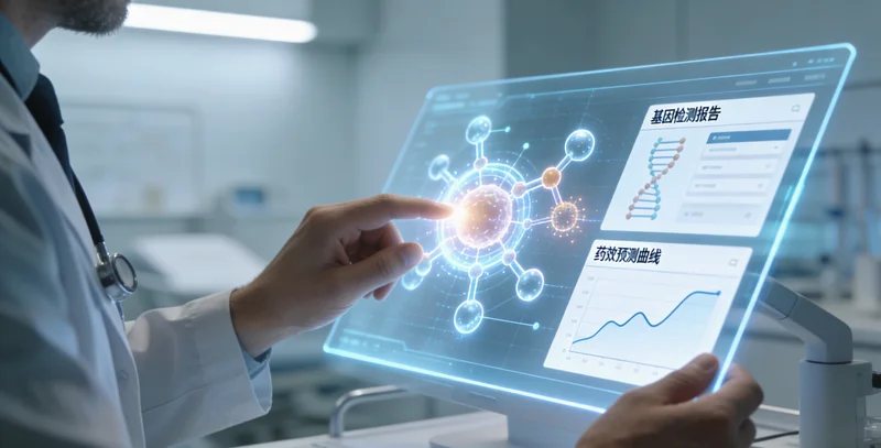 延安患者与家属查看基因检测报告