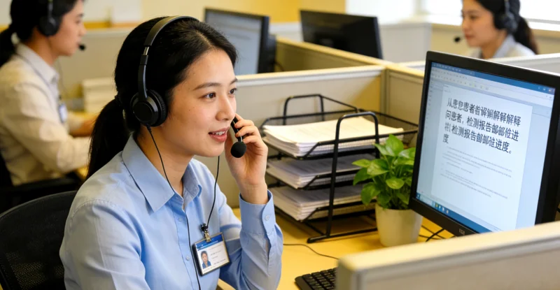 射洪市民在医院向医生进行健康咨