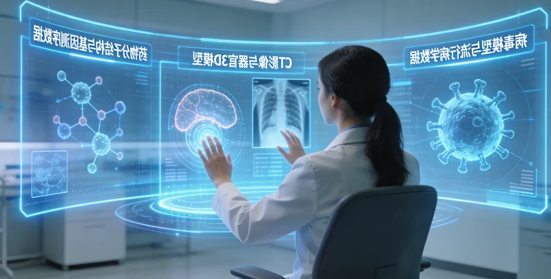 琼海家庭在查看基因检测报告并共