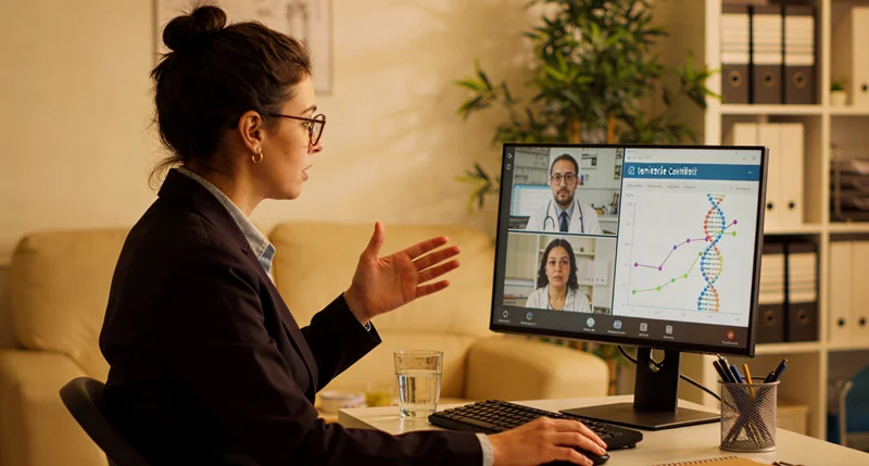 遗传咨询师在肇庆向家庭解读基因