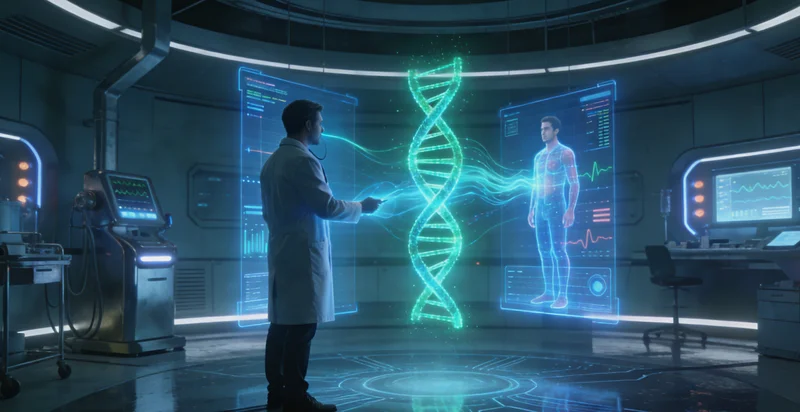 高州未来医疗与基因科技概念图