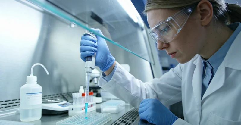 乌兰察布医院护士将血样放入专业