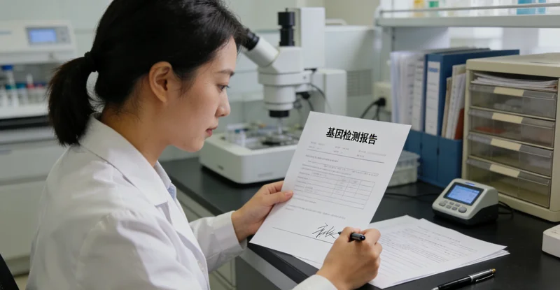 玉环市民阅读基因检测报告并咨询