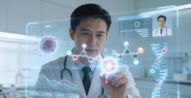 临清家庭与医生共同查看基因检测