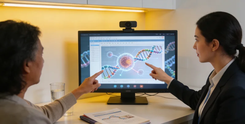 东营患者与医生进行基因报告解读