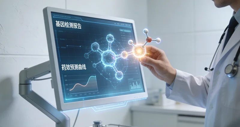 家庭成员与医生一同查看基因检测