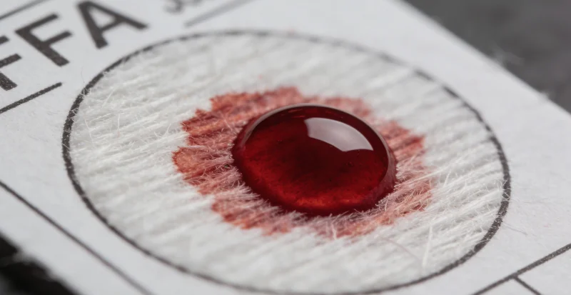 北海护士采集血样准备寄送检测