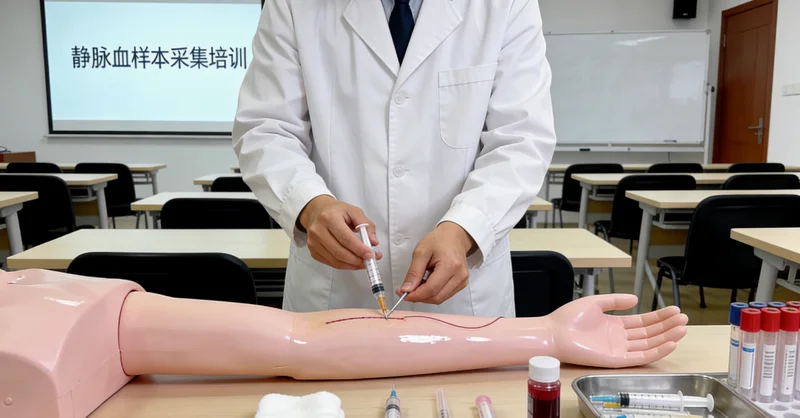 广元护士为患者进行静脉采血用于