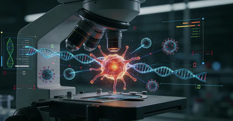 显微镜下的甲状腺细胞与基因测序