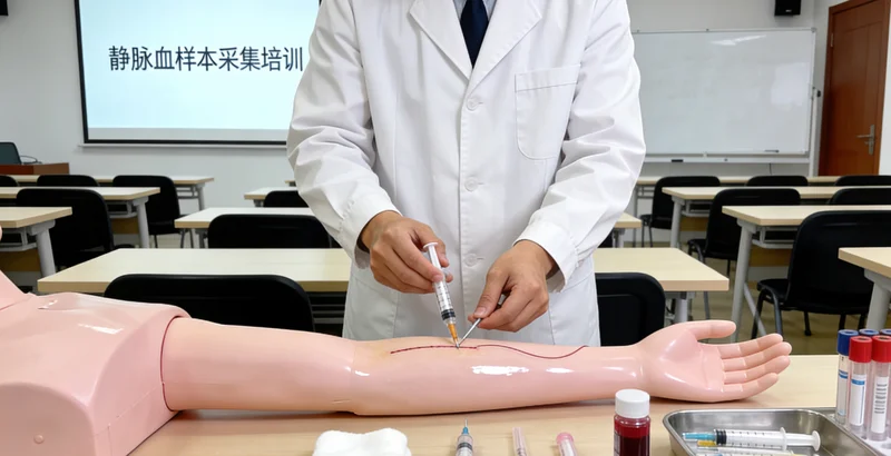 土特旗医院护士进行静脉采血样本