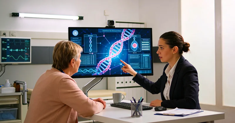 揭阳市民在医院进行遗传咨询场景