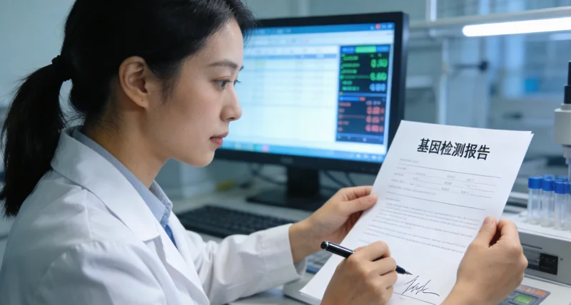 漳平年轻女性查看基因检测报告