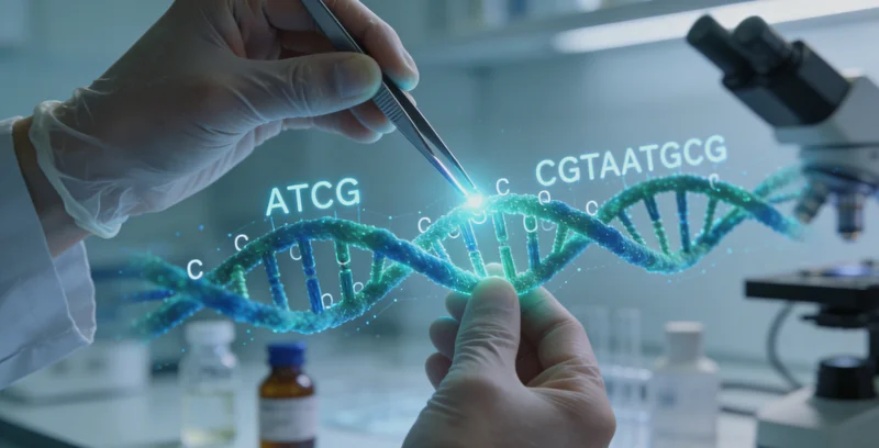 高科技基因测序实验室内部工作场