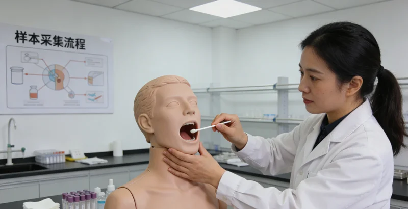 广州市民进行无创口腔拭子基因采