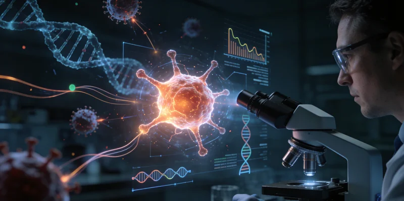 邹城医院病理科医生查看肺癌基因