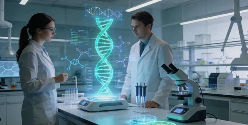 河池医生或咨询师为居民解读基因