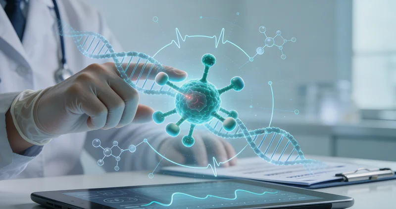 营口肺癌患者与家人查看基因检测