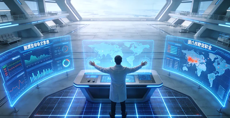 高科技基因测序实验室内部工作场