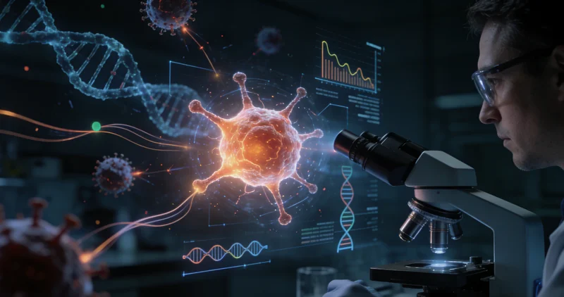 巴市病理医生使用显微镜观察肠癌