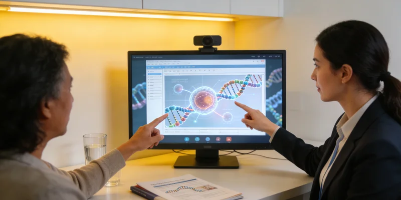 襄阳家庭与医生讨论基因检测报告