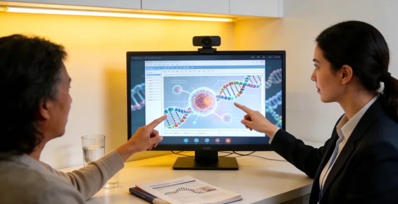 永安妈妈与遗传咨询师沟通基因检