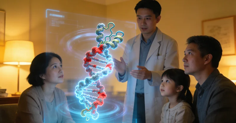景德镇遗传咨询师与患者解读基因