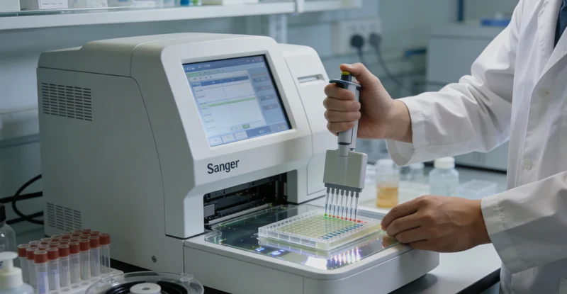 基因测序科学原理示意图