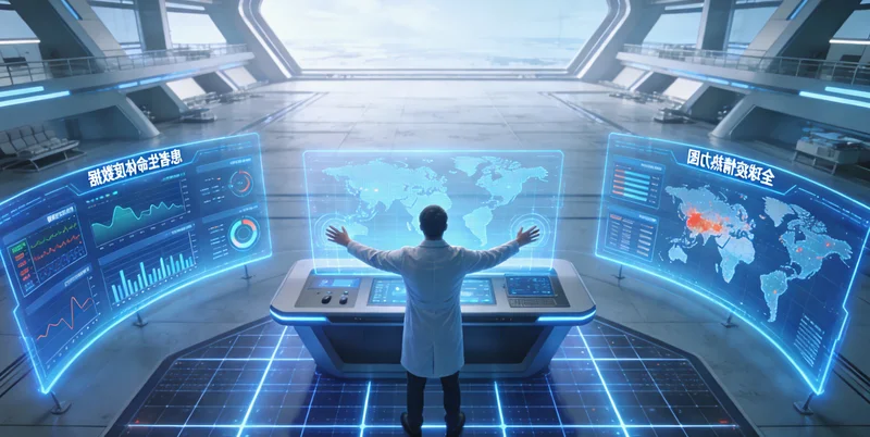 高科技基因测序实验室内部工作场