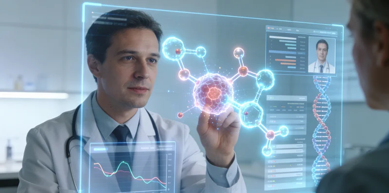 普洱患者与医生共同查看基因检测