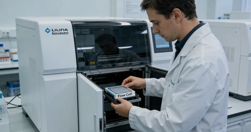 专业基因测序实验室内部工作场景