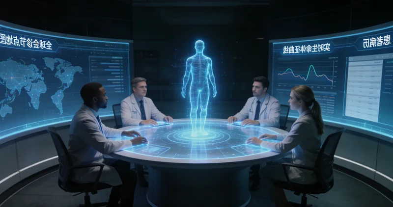 佳木斯患者家属与医生在诊室沟通