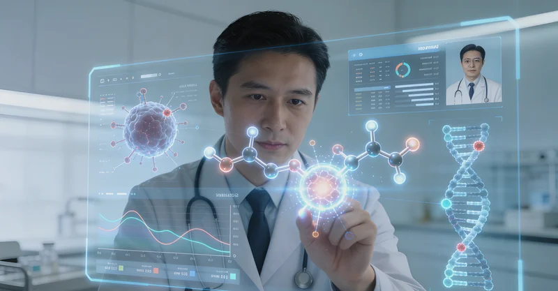吕梁医生与患者查看基因检测报告