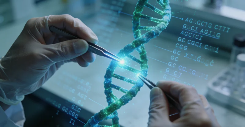 基因检测实验室技术人员进行二代