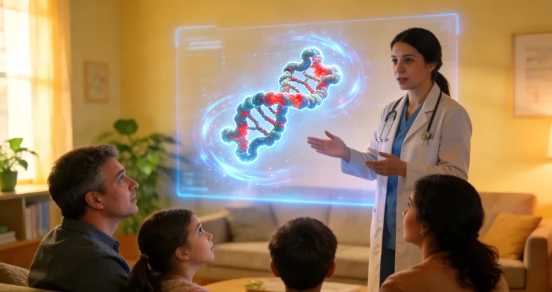 绵竹市民在医院进行遗传咨询与医