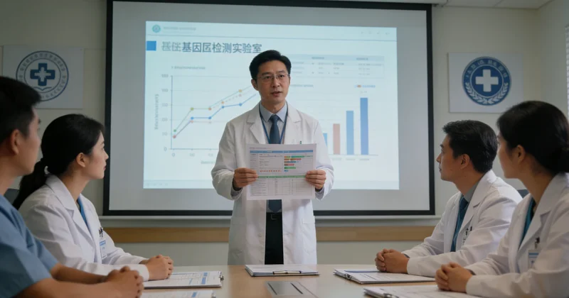 天水女性在医生指导下查看基因检