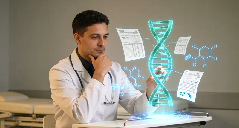 海阳肺癌患者与家人共同查看基因