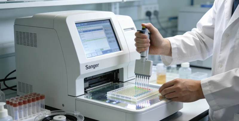 专业基因测序实验室内部工作场景