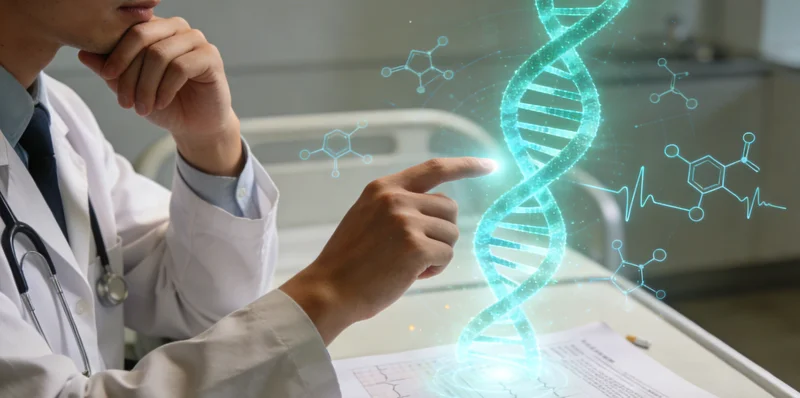 黑河家庭共同查看健康报告讨论健