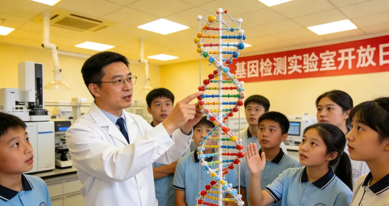 医学实验室基因测序仪器工作场景