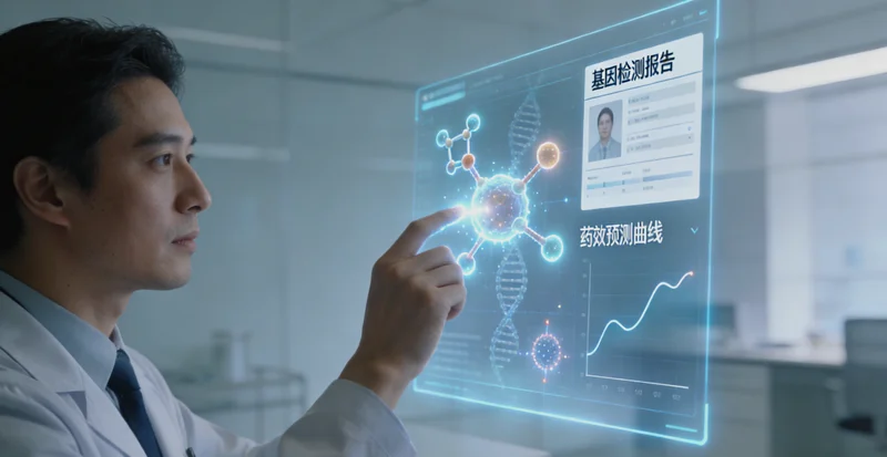 重庆医生在诊室为患者解读BRC