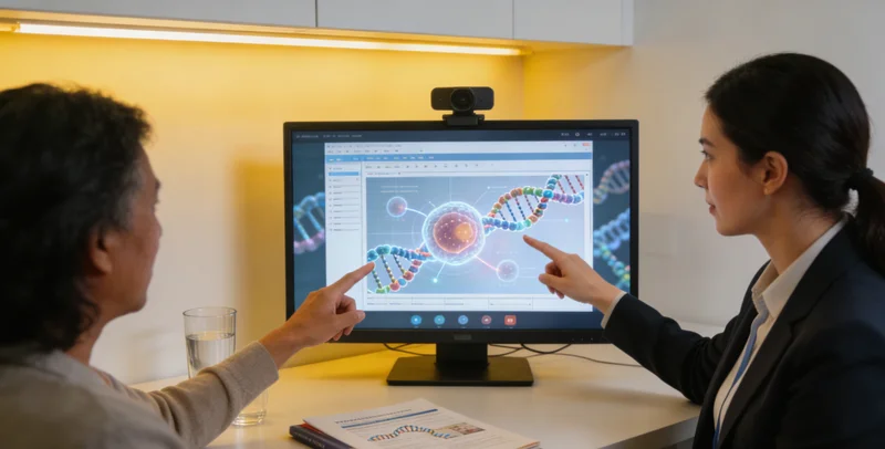 凌源家庭在进行遗传健康咨询场景