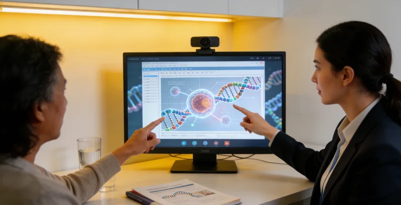 宜城遗传咨询门诊医生与女性患者