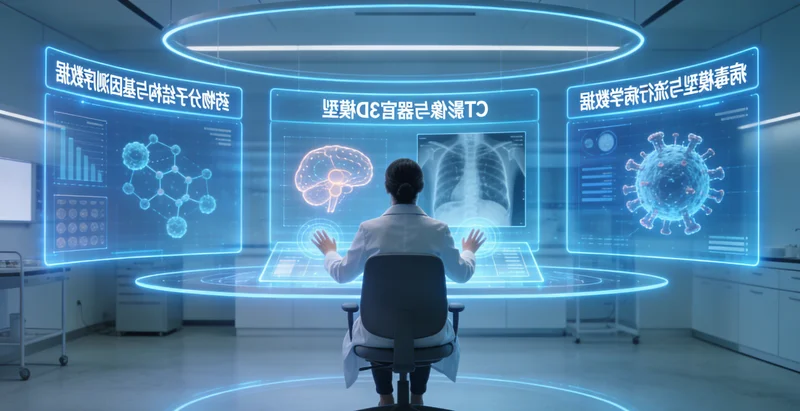 虎林医院病理科医生在显微镜下观